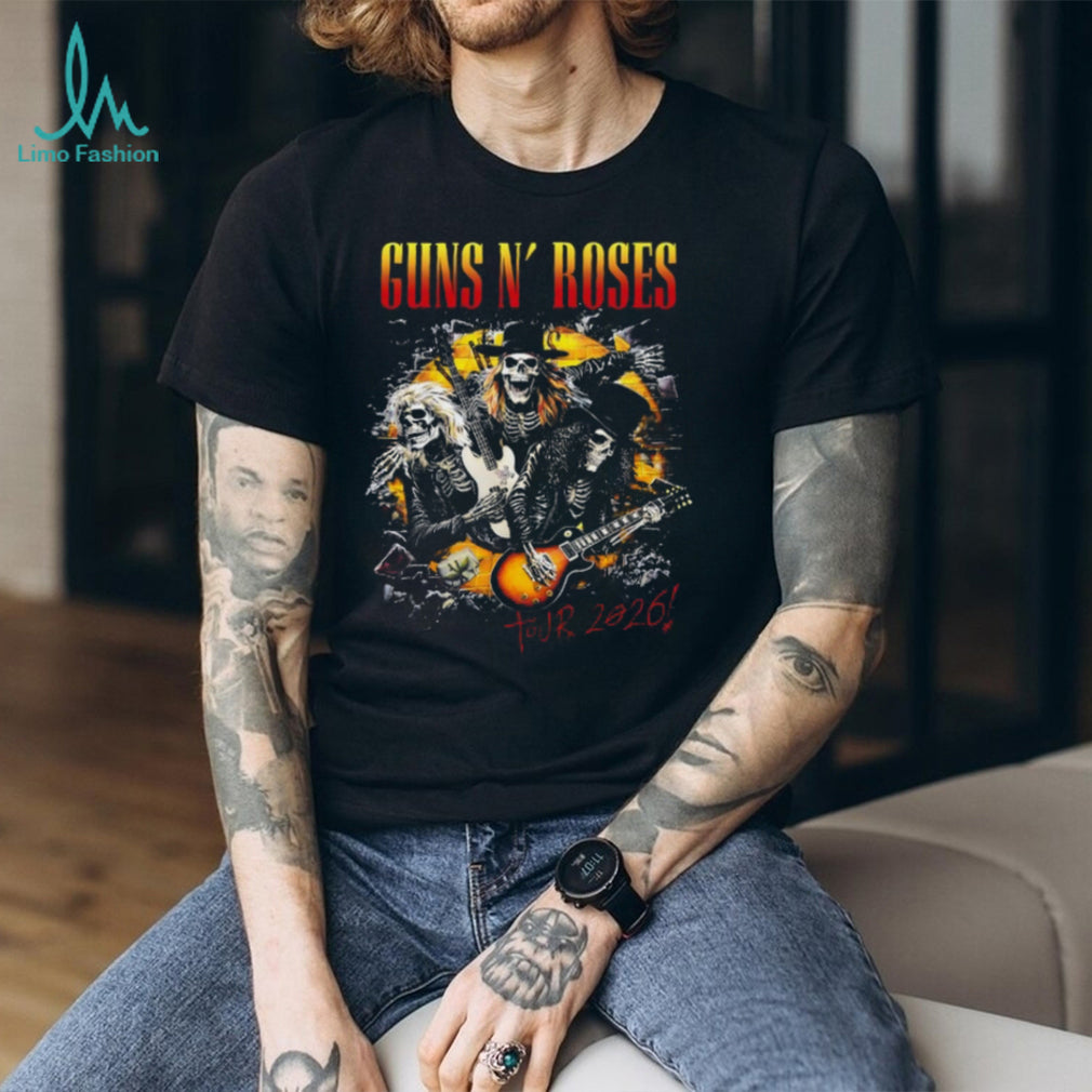 Guns N’ Roses Tour 2026 Skeleton Band Members Graphic T Shirt