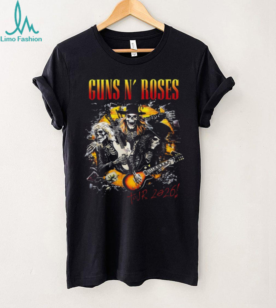 Guns N’ Roses Tour 2026 Skeleton Band Members Graphic T Shirt