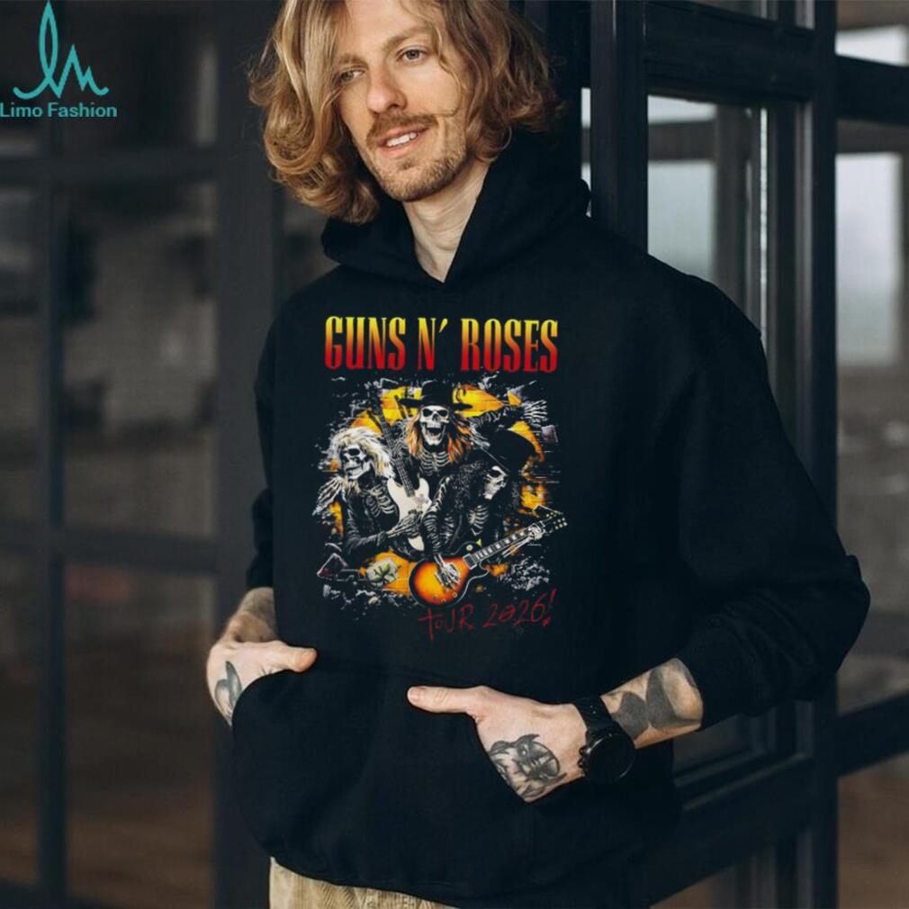 Guns N’ Roses Tour 2026 Skeleton Band Members Graphic T Shirt