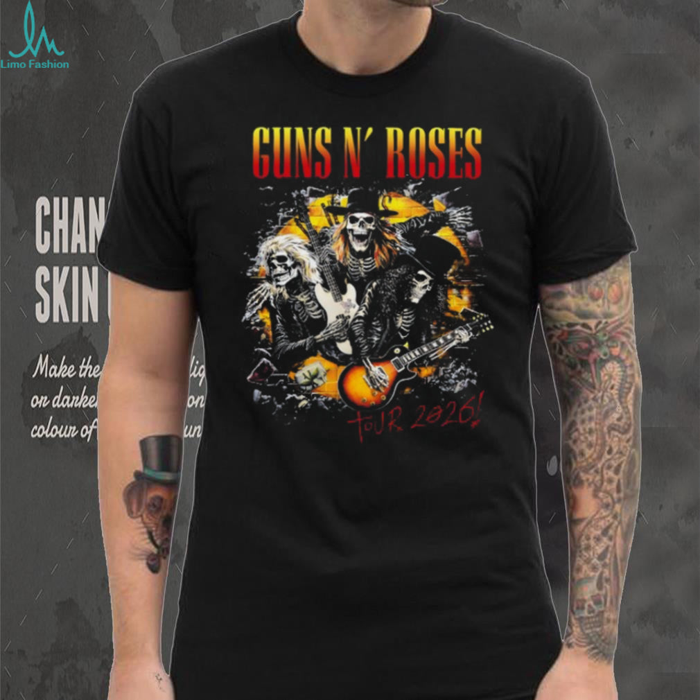 Guns N’ Roses Tour 2026 Skeleton Band Members Graphic T Shirt