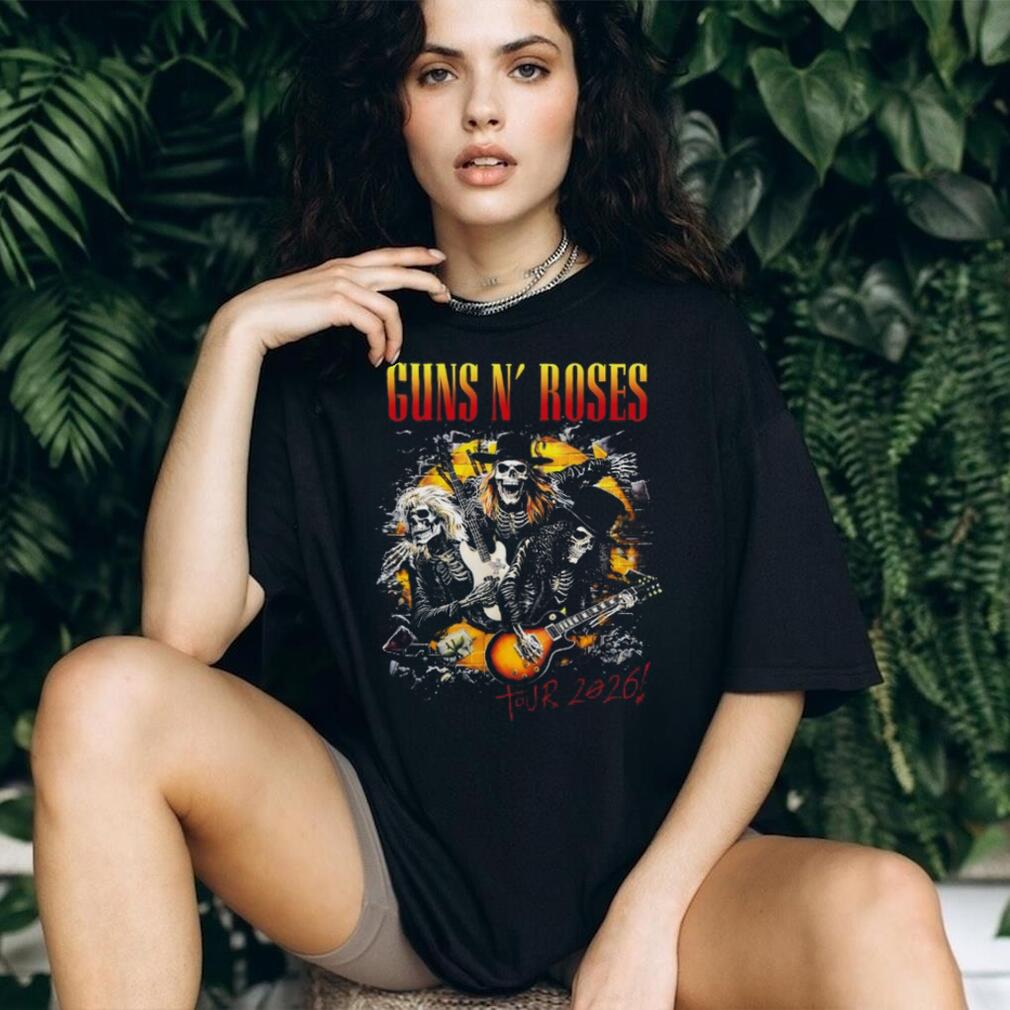 Guns N’ Roses Tour 2026 Skeleton Band Members Graphic T Shirt