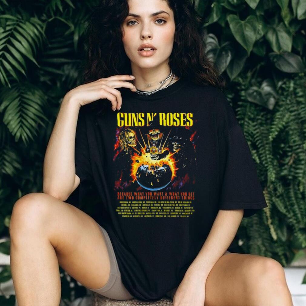 Guns N’ Roses World Tour Back Print Skeleton Band T Shirt