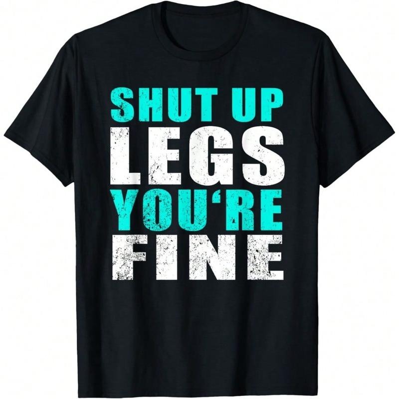Gym Workout & Running: Legs You're Fine T-Shirt T-Shirt Oversized Short Sleeve Classic Heavy Cotton T Shirt Printed...