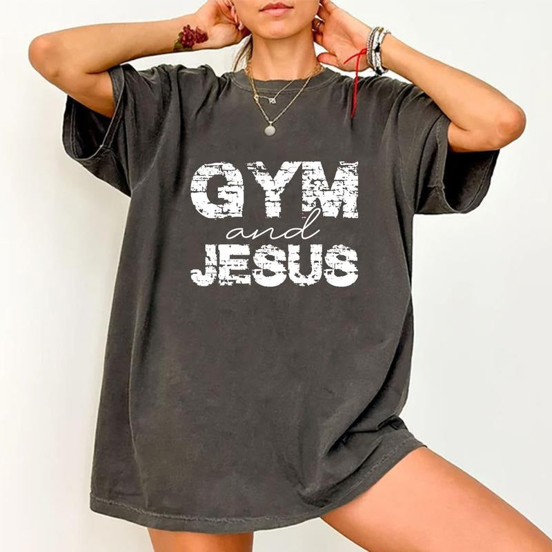 Gym and Jesus Comfort Colors T-Shirt