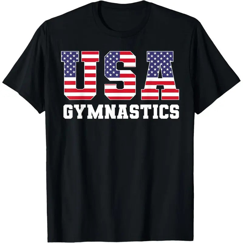 Gymnast Gymnastics USA American Flag 4th of July Girls Boys T-Shirt made in usa Hoodie, Sweatshirt | UrbanDripWear.com