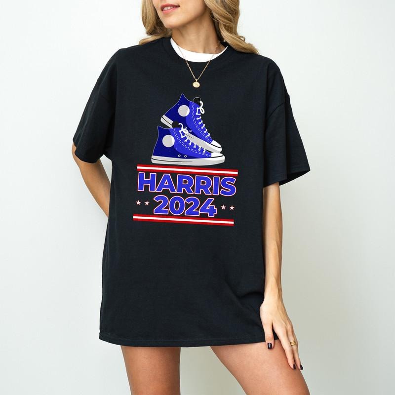 HARRIS 2024 Vote President Kamala Election Sneakers Meme T-Shirt Hoodie, Sweatshirt | UrbanDripWear.com
