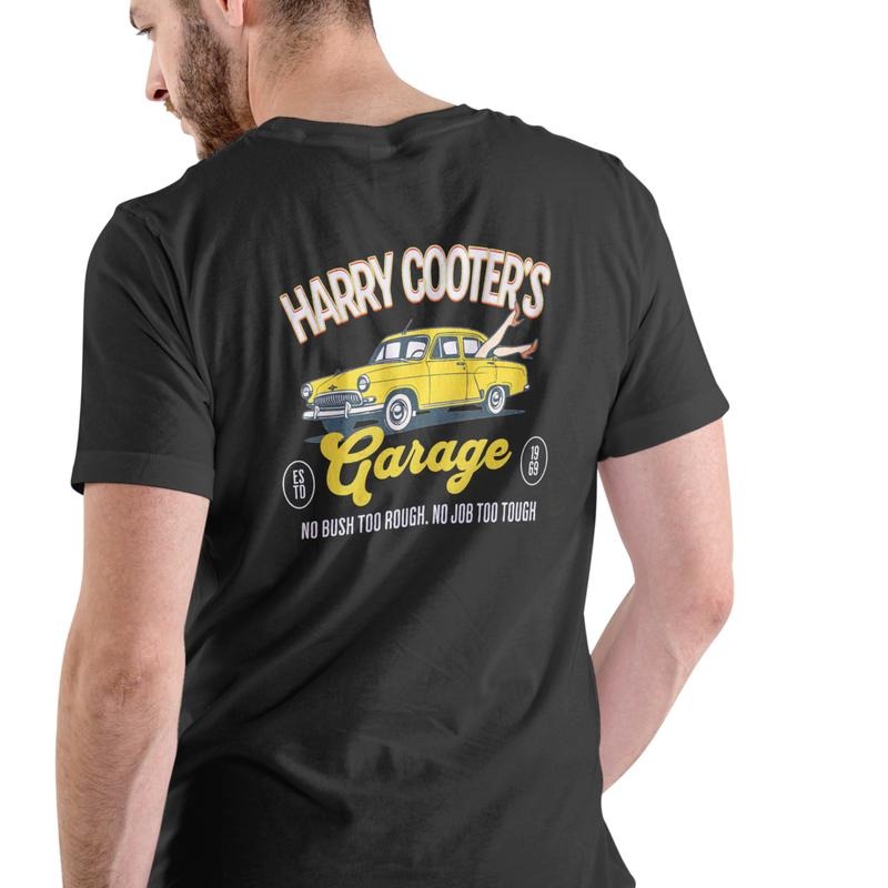 HARRY COOTERS GARAGE T Shirt, Unisex Cotton, graphic t shirt Hoodie, Sweatshirt | UrbanDripWear.com