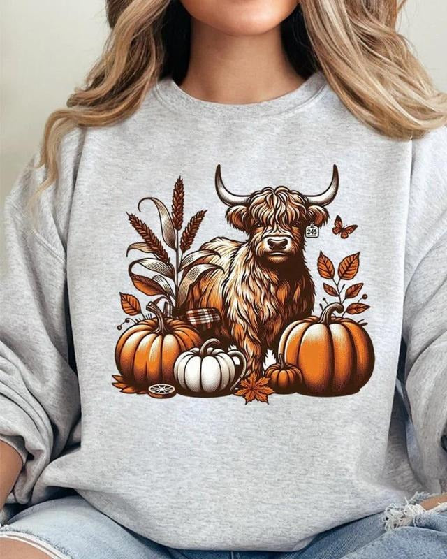 HARVEST HIGHLAND  Heavy-weight Crew Sweatshirt AUTUMN 2024 T-Shirts, Hoodie | UrbanDripWear.com