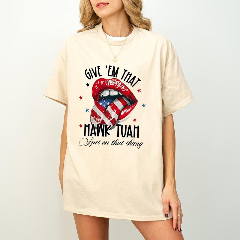 HAWK TUAH Spit On That Thang T-Shirt, Funny T-Shirt, Trendy Social Tee, Hawk Tuah Viral 2024 T-Shirt Hoodie, Sweatshirt