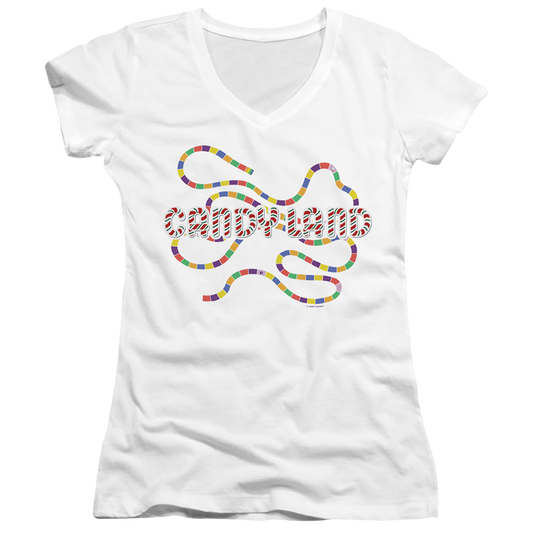 Candy Land Board - Juniors V-Neck T-Shirt