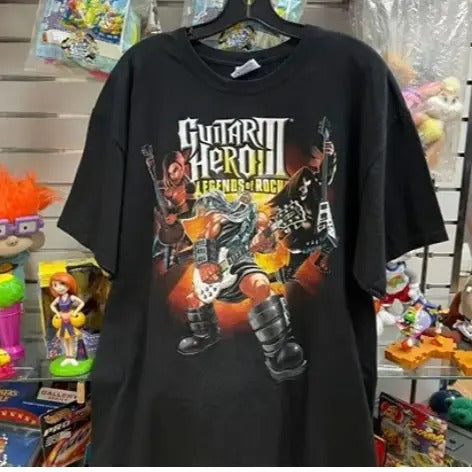 HOLD - Mens Hanes Guitar Hero III T-Shirt Menswear Top Hoodie, Sweatshirt | UrbanDripWear.com