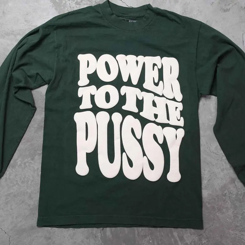 HUNTER POWER TO THE P LONG SLEEVE T-SHIRT 100% Shrink-Free Cotton Hoodie, Sweatshirt | UrbanDripWear.com
