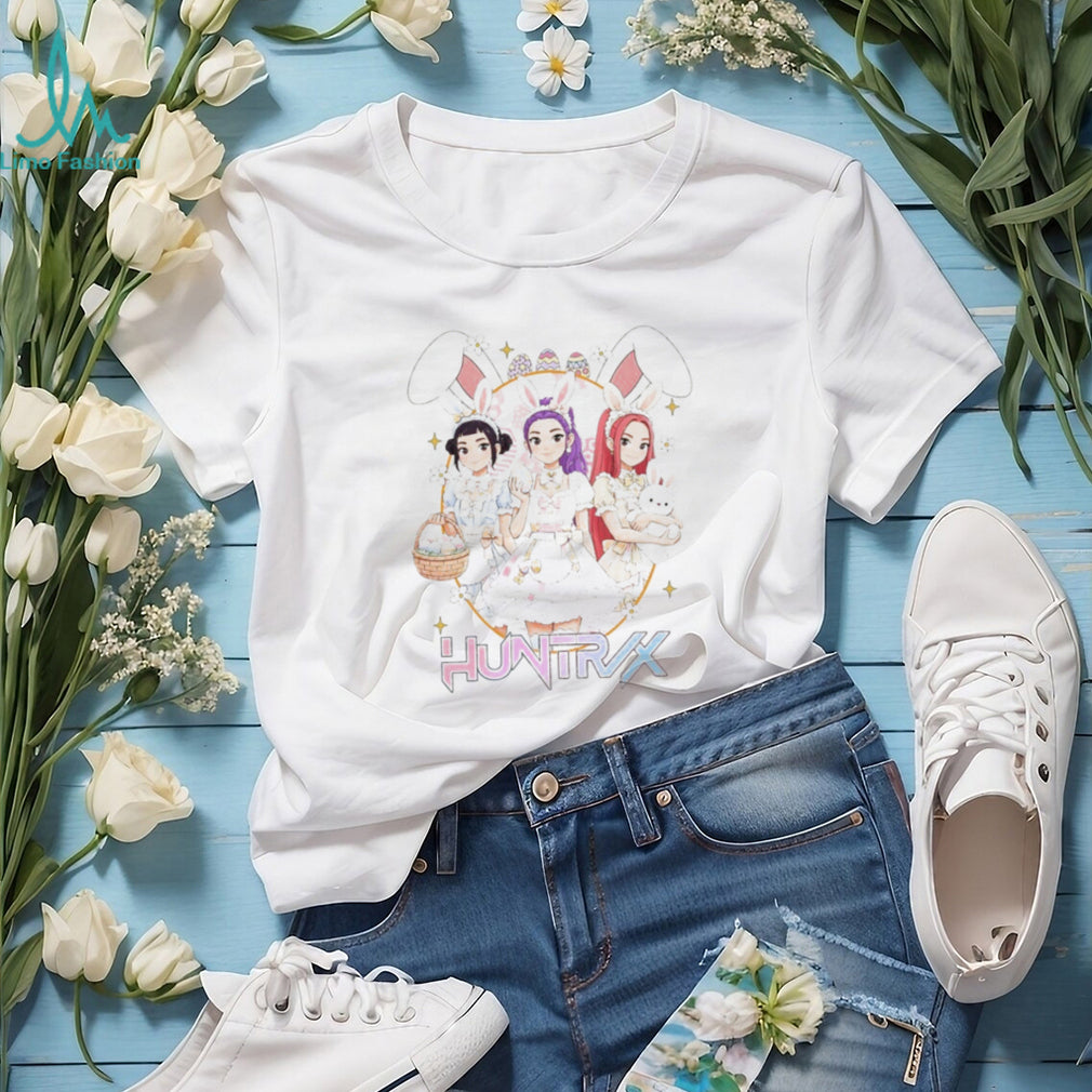 HUNTRX Anime Style Easter Bunny Girls Kawaii Pastel Graphic T Shirt