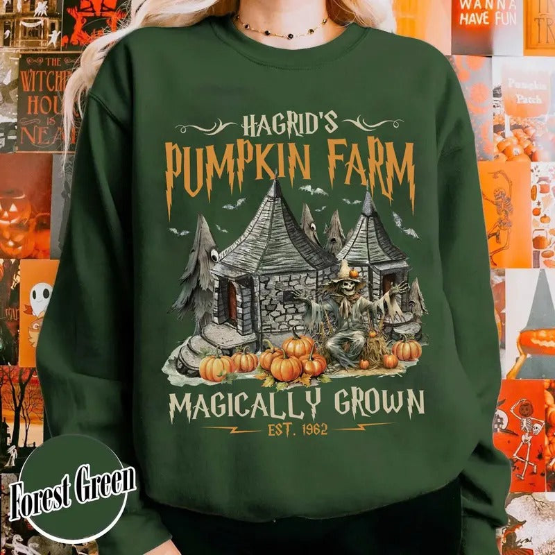 Hagrid's Pumpkin Farm Sweatshirt, Fall Pumpkin Shirt, Potterhead Fan Gift, Hagrids Pumpkin Patch Shirt, Pumpkin Halloween...