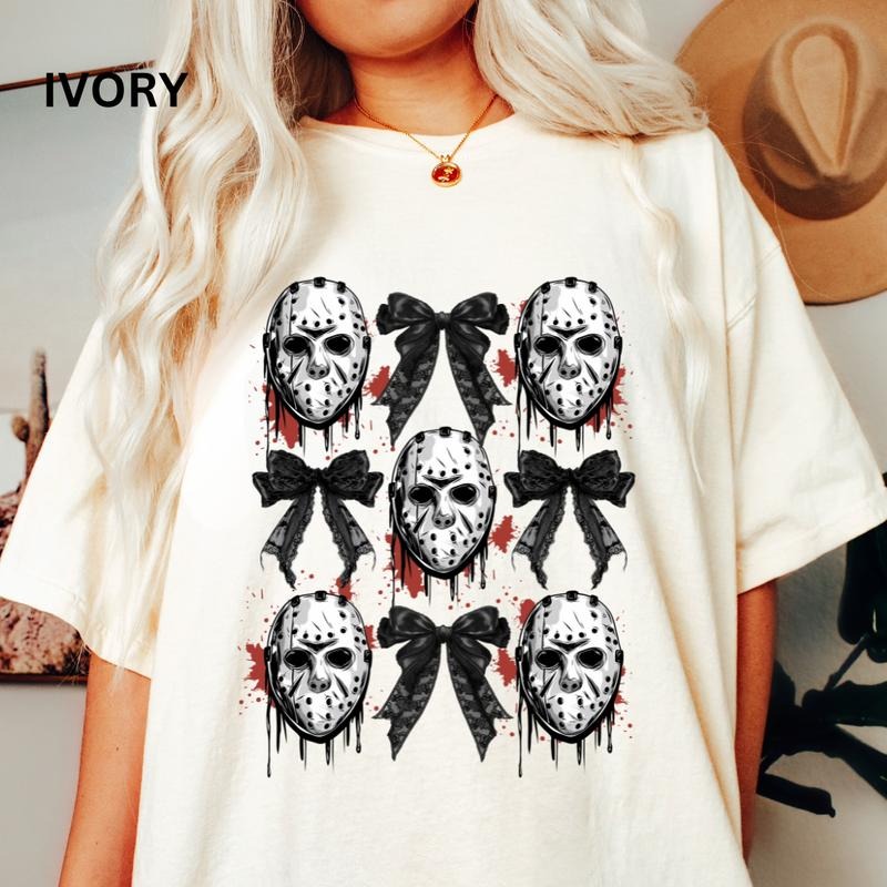Halloween Coquette Shirt, Horror Movie T-Shirt, Comfort Colors Shirt, Summerween Tee, Horror Coquette Shirt,  Horror...