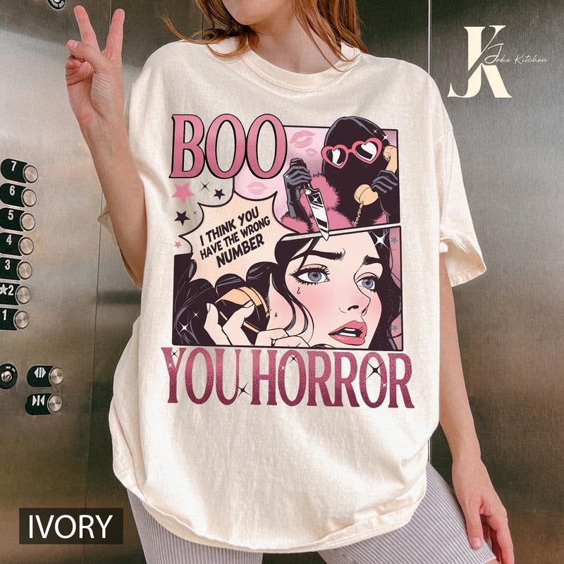 Halloween Crewneck, Boo Your Horror Halloween Comfort Colors Shirt, Horror Shirts, Halloween Gift, Horror Film Club...