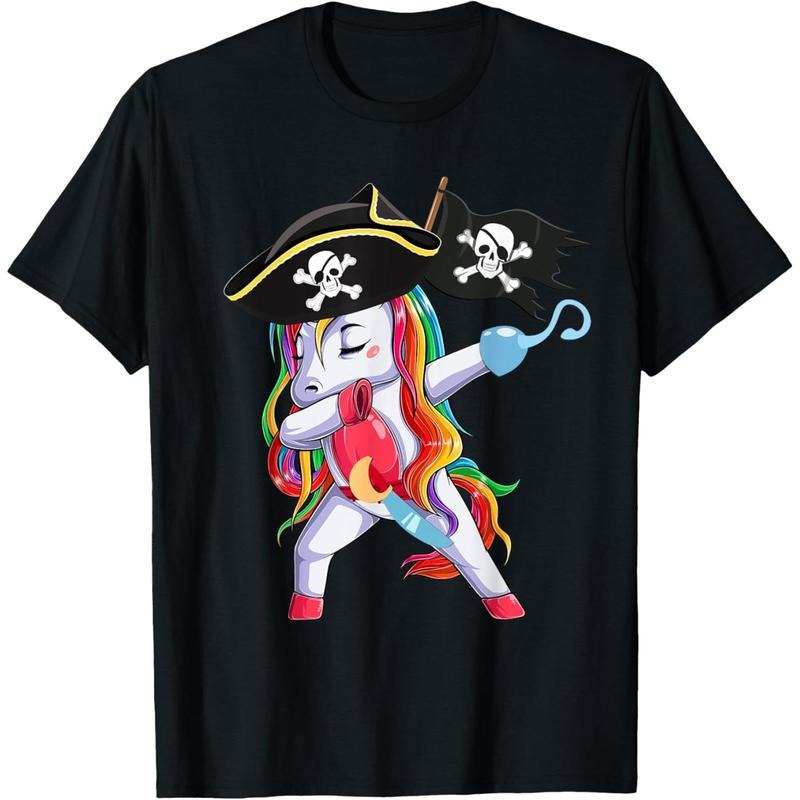 Halloween Dabbing Cute Pirate Unicorn Apparel Kids Girls T-Shirt made in usa Hoodie, Sweatshirt | UrbanDripWear.com