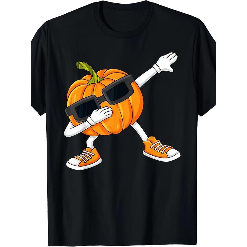 Halloween Dabbing Pumpkin Thanksgiving Day Mens T-Shirt- 220g made in usa Hoodie, Sweatshirt | UrbanDripWear.com