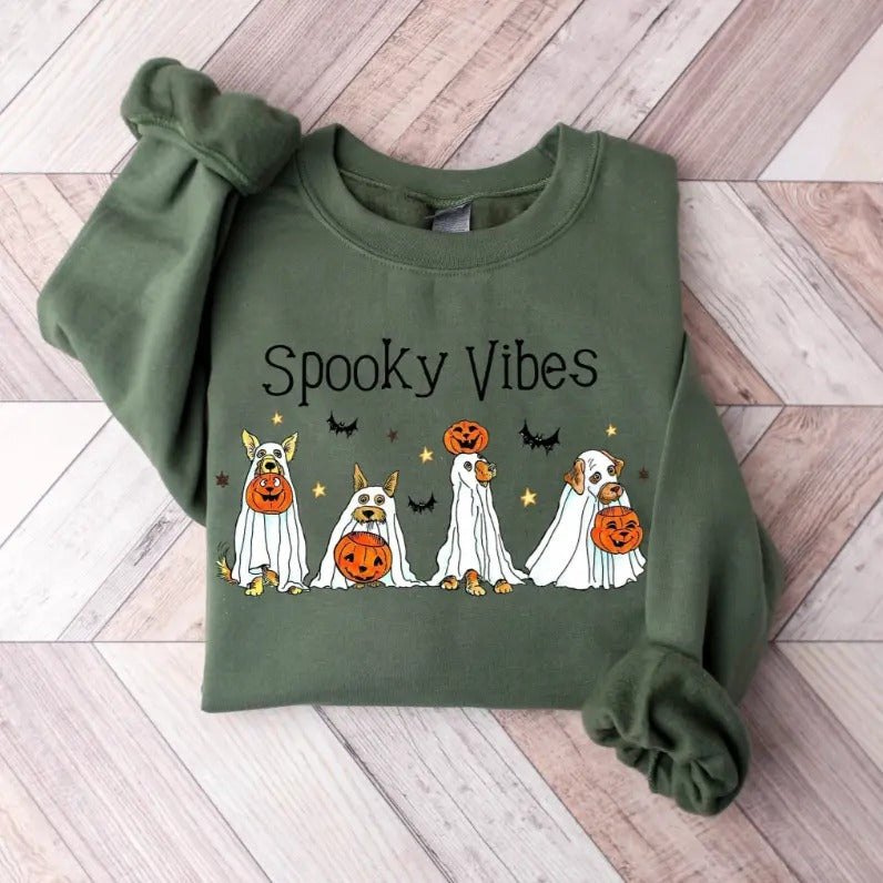Halloween Ghost Dog Shirt - Sweatshirt
