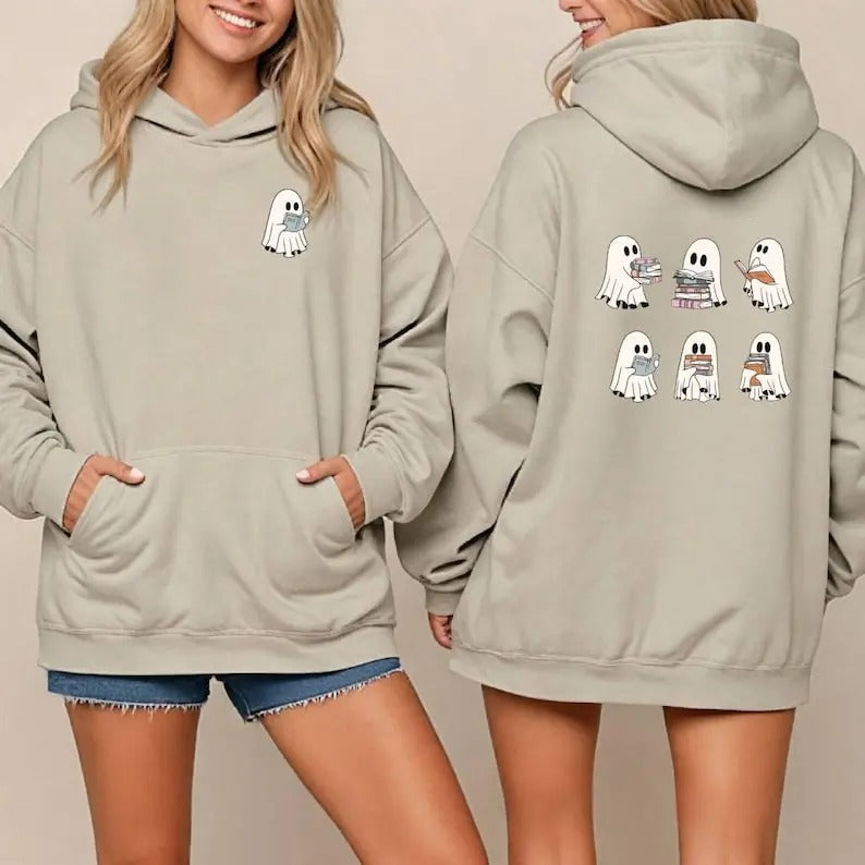 Halloween Ghost Hoodie, Halloween Hoodie Sweatshirt, Cute Spooky Shirt, Funny Ghost Sweatshirt Hoodie, Halloween Gifts...