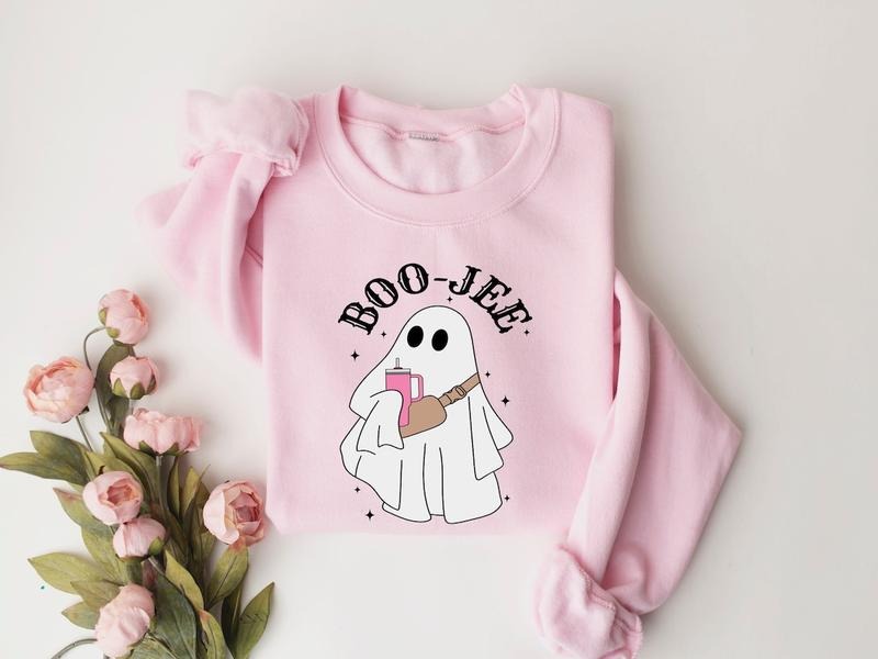 Halloween Ghost Sweatshirt, Boo Jee Shirt, Boo Shirt, Spooky Ghost Hoodie, Spooky Season Ghost Sweater | UrbanDripWear.com