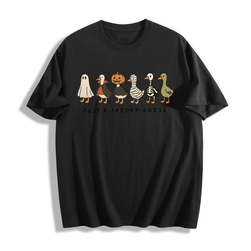Halloween Goose shirt, just a Spooky Goose t-shirt, Funny Halloween shirt, Spooky Season, Spooky Goosey Shirt Casual...