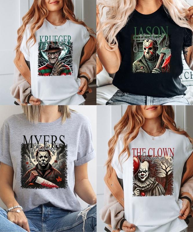 Halloween Horror Characters TShirt, Every Characters Tee Shirt Hoodie, Sweatshirt | UrbanDripWear.com