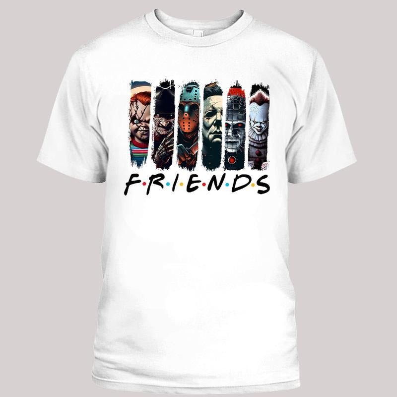 Halloween Horror Friends Shirt, Halloween Sweatshirt, Spooky Shirts, Trending Shirt Hoodie | UrbanDripWear.com