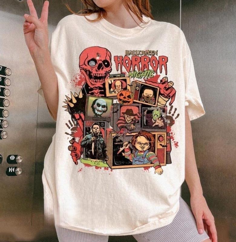 Halloween Horror Nights Graphics Shirt Vintage Halloween Horror Tshirt Hoodie, Sweatshirt | UrbanDripWear.com