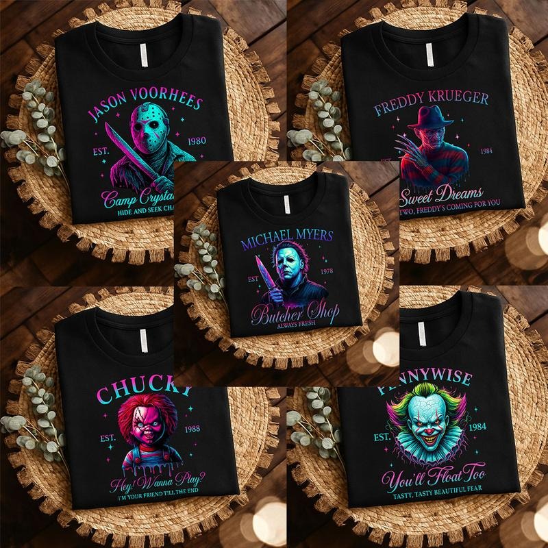Halloween Horror Sublimation Shirts, Horror Graphic Tee, Halloween Shirts Hoodie, Sweatshirt | UrbanDripWear.com