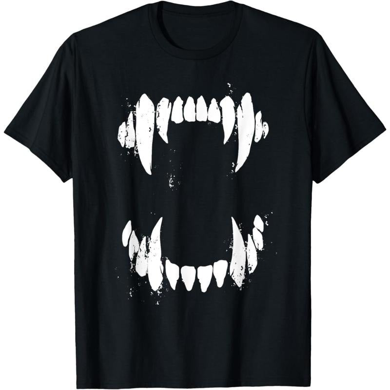 Halloween Horror Wolf Dog Vampire Monster Teeth Costume T-Shirt.made in usa Hoodie, Sweatshirt | UrbanDripWear.com