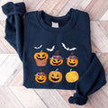 Halloween Party Sweatshirt, Funny Pumpkin Hoodie, Spooky Season Gift Sweater, Unisex Fall Pumpkin Long Sleeve.