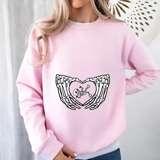 Halloween Pregnancy Reveal Cute Shirt, Funny Pregnancy Sweatshirt, Gift for New Mom, Pregnant Women Shirt, Pregnant Shirt...