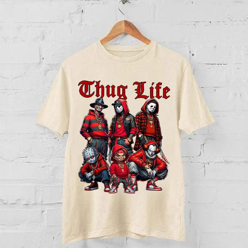 Halloween THUGLIFE Shirt, Halloween Horror Characters Shirt, Halloween Graphic Tee Shirt style 05 Hoodie, Sweatshirt