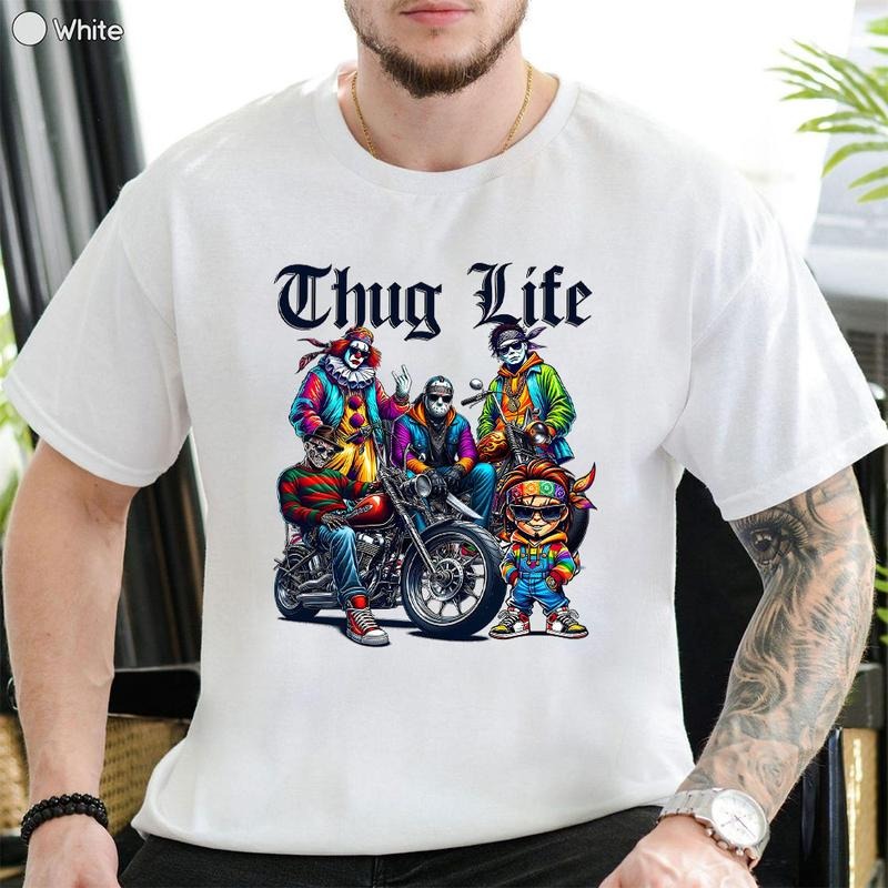 Halloween THUGLIFE Shirt, Horror Characters Shirt, Halloween Graphic Tee style 03 Hoodie, Sweatshirt | UrbanDripWear.com