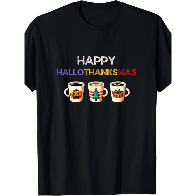 Halloween Thanksgiving Merry Christmas Coffee T-shirt Made in USA Hoodie, Sweatshirt | UrbanDripWear.com