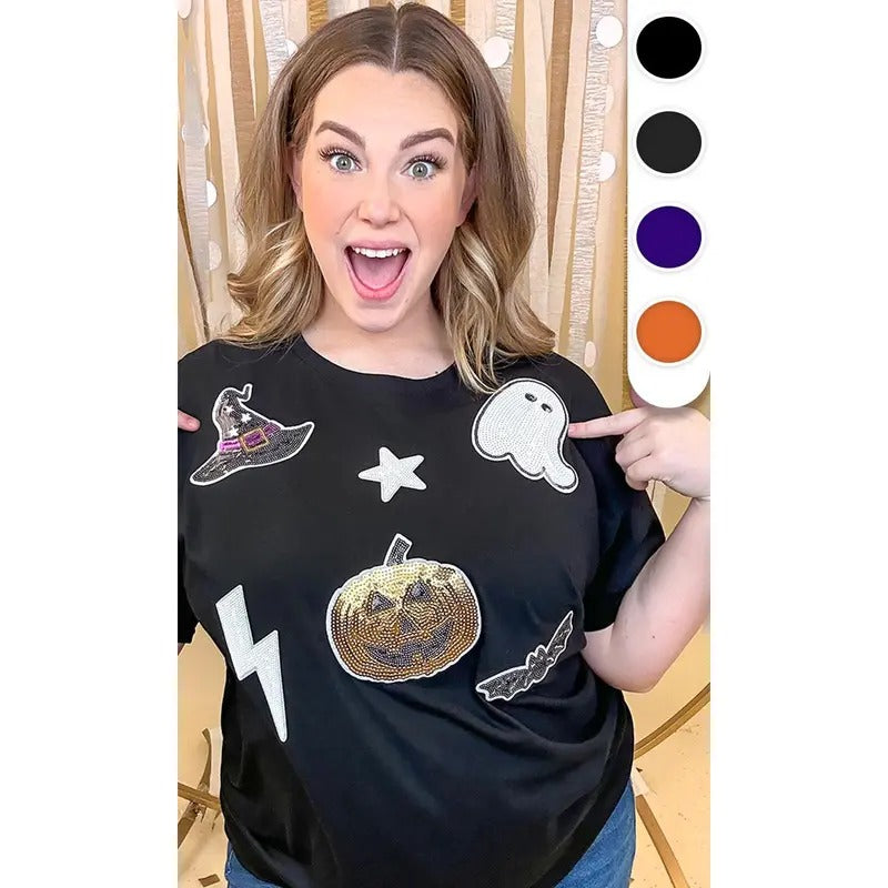 Halloween Things Sequin Graphic T-Shirt Hoodie, Sweatshirt | UrbanDripWear.com