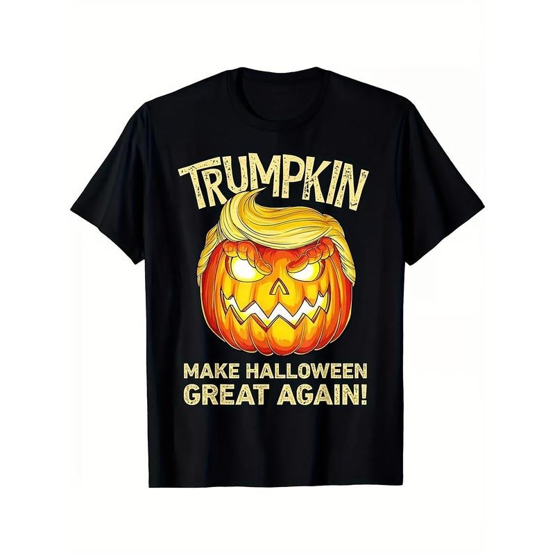 Halloween Trump Printed Men's Cotton T-shirt made in usa Hoodie, Sweatshirt | UrbanDripWear.com