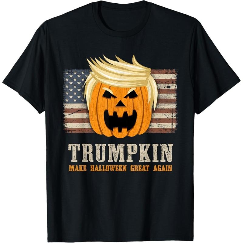 Halloween Trumpkin Vintage US Flag Funny T-Shirt made in usa Hoodie, Sweatshirt | UrbanDripWear.com
