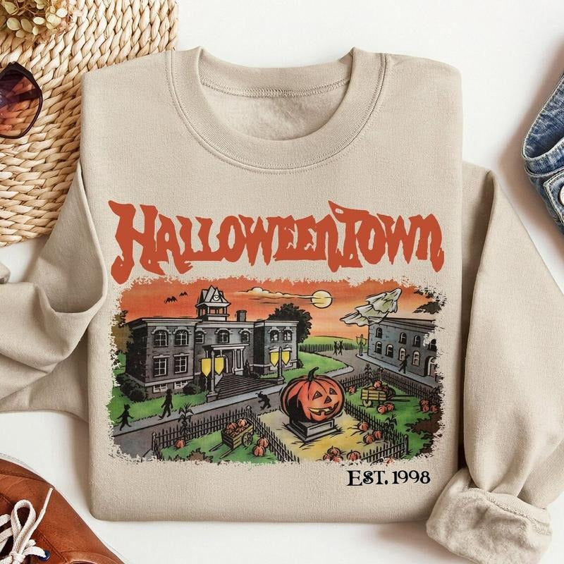 Halloweentown Est 1998 Sweatshirt, Halloweentown University, Retro Halloweentown Sweatshirt T-Shirts, Hoodie
