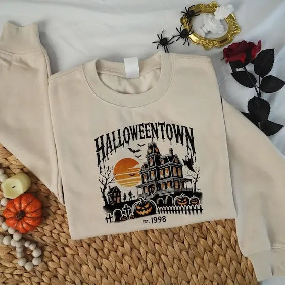 Halloweentown Est 1998 Sweatshirt, Halloweentown University, Retro Halloweentown Sweatshirt,, Fall Sweatshirt, Halloween...