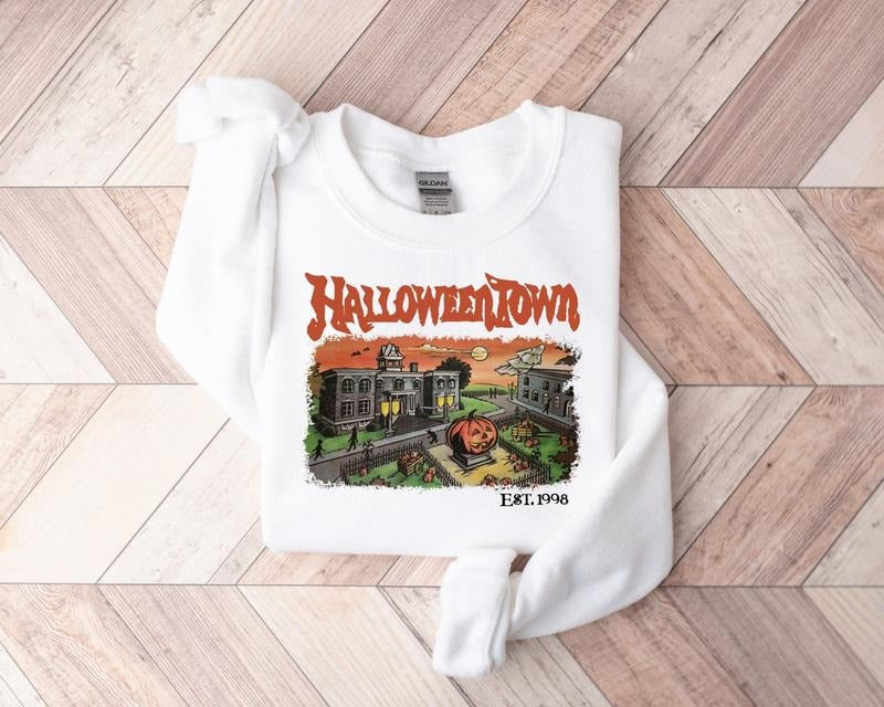 Halloweentown Est 1998 Sweatshirt,Retro Halloweentown Sweatshirt T-Shirts, Hoodie | UrbanDripWear.com