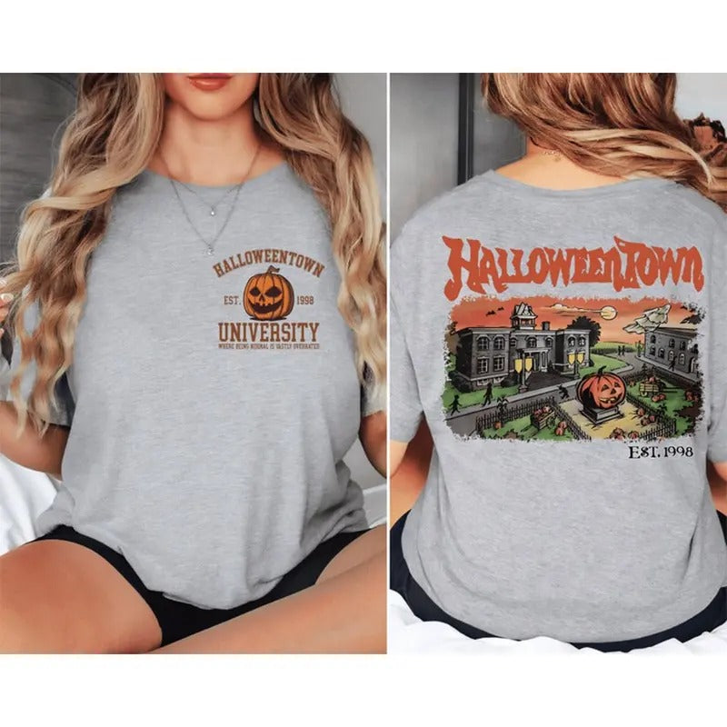 Halloweentown University Halloween Fall Shirt, Halloweentown Est 1998 Back and Front tshirt, Retro Halloween Town Hoodie,...