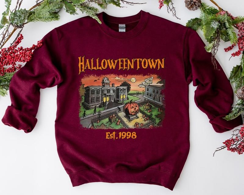 Halloweentown University Hoodie,Halloweentown Est 1998 Sweatshirt T-Shirts | UrbanDripWear.com