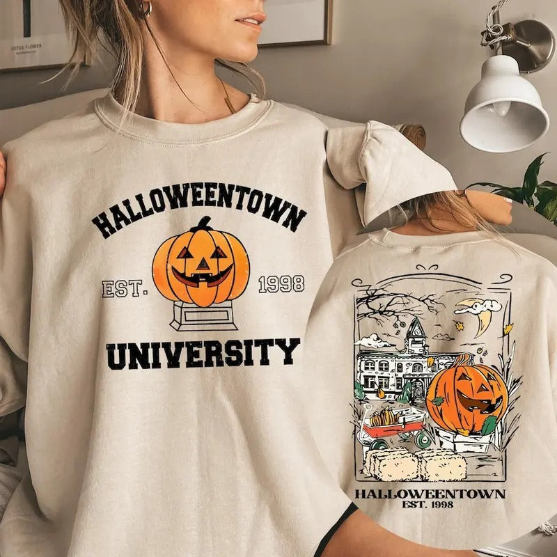 Halloweentown University Sweatshirt,  Halloween Sweatshirt Halloween Crewneck Fall Sweater T-Shirts, Hoodie