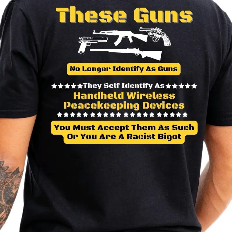 Handheld Wireless Peacekeeping Device T-Shirt Menswear gun control Hoodie, Sweatshirt | UrbanDripWear.com