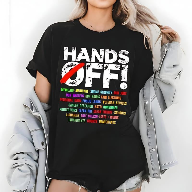 Hands Off Protest Shirts, Vintagee Tee, Trendy Political Hands Off Protest For women And For Men Hoodie, Sweatshirt