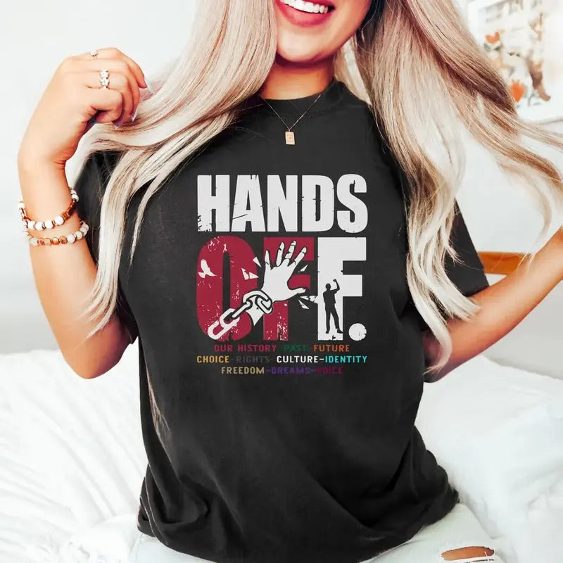 Hands Off Tshirt, Hands Off Protest Shirt, Trendy Political Sweatshirt, Anti-Government Control Tee, Medicare Medicaid...