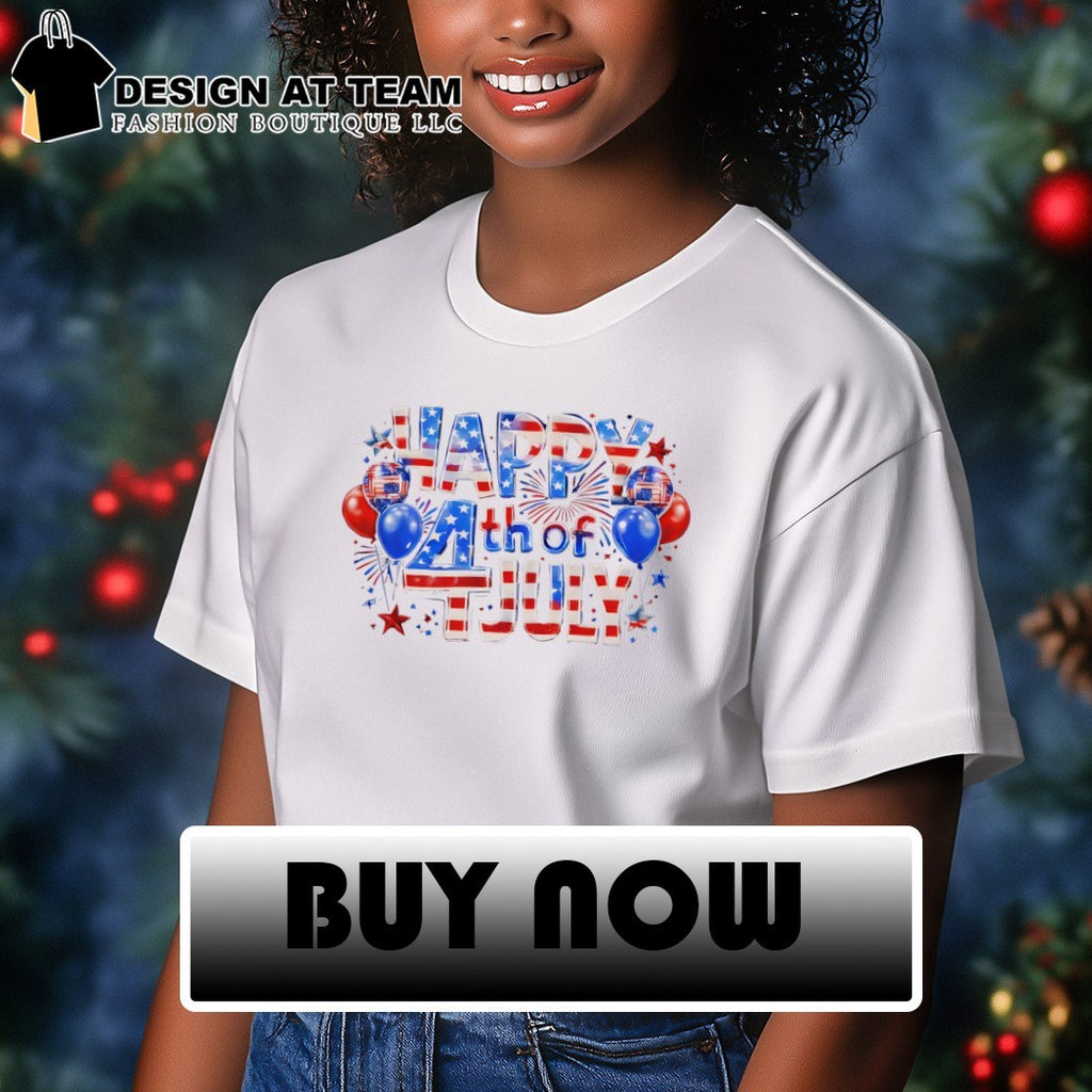 Happy 4th of July Independence Day Patriotic American flag shirt
