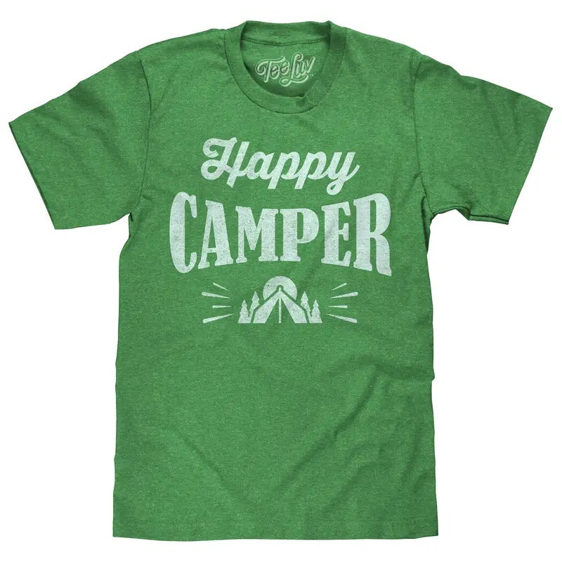 Happy Camper T-Shirt - Green Hoodie, Sweatshirt | UrbanDripWear.com